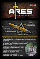 ZEUS ARES BROADHEADS 100GR OR 125GR (3 PACK)