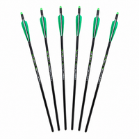 NIGHTMARE XTREME Crossbow Bolts Carbon Half Moon and Capture Nocks 6Pcs 20"